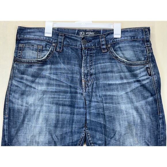 Silver Jeans Co Gordie Men’s W38 L30 Relaxed Fit Straight Leg Denim Jeans - Picture 6 of 15